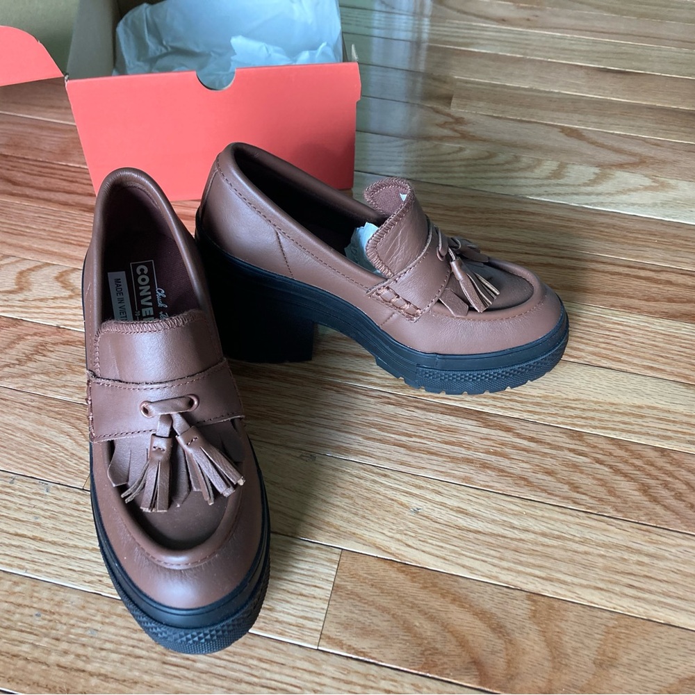 Chuck 70 De Luxe Heel Loafer Platform Leather NIB